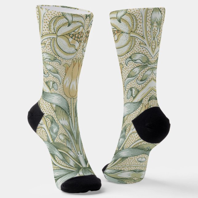 Calcetines Patrón Antiguo de Granada William Morris Lily (Angular)