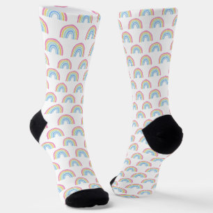 Calcetines Patrón arcoiris pastel