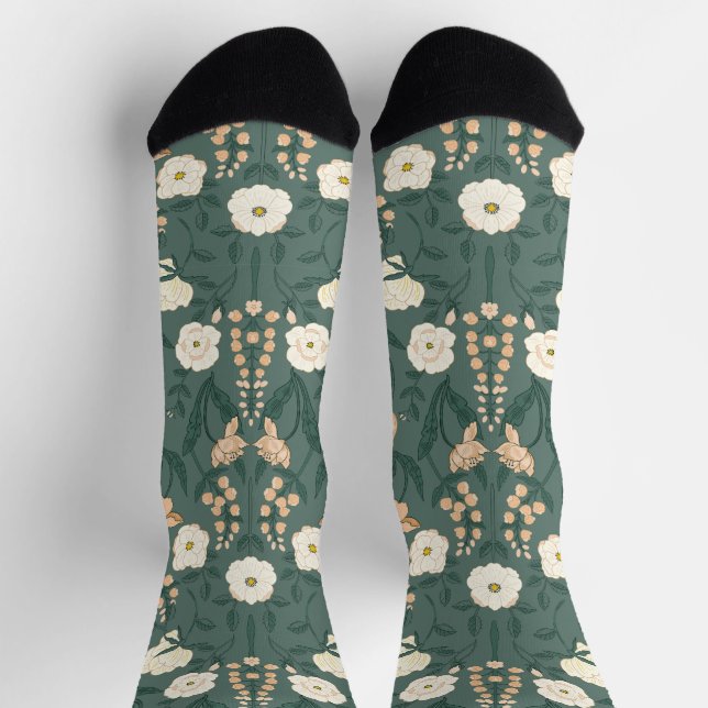 Calcetines Patrón Art Nouveau William-Morris (Arriba)