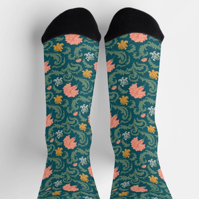 Calcetines Patrón Art Nouveau William-Morris (Arriba)