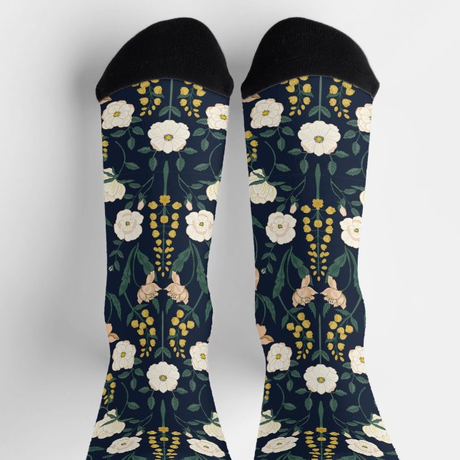 Calcetines Patrón Art Nouveau William-Morris (Arriba)
