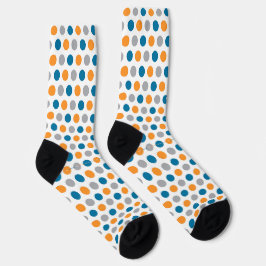 Calcetines Patrón azul y naranja