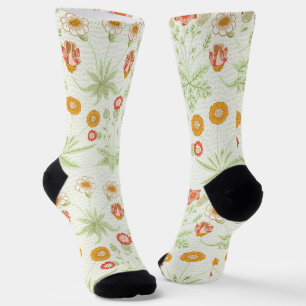 Calcetines Patrón Botánico Vintage de Margarita de William Mo