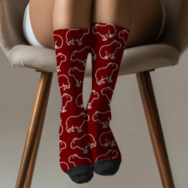 Calcetines Patrón capibara divertido