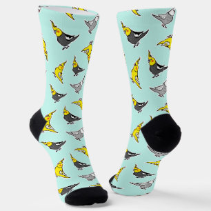 Calcetines Patrón Cockatiel personalizado