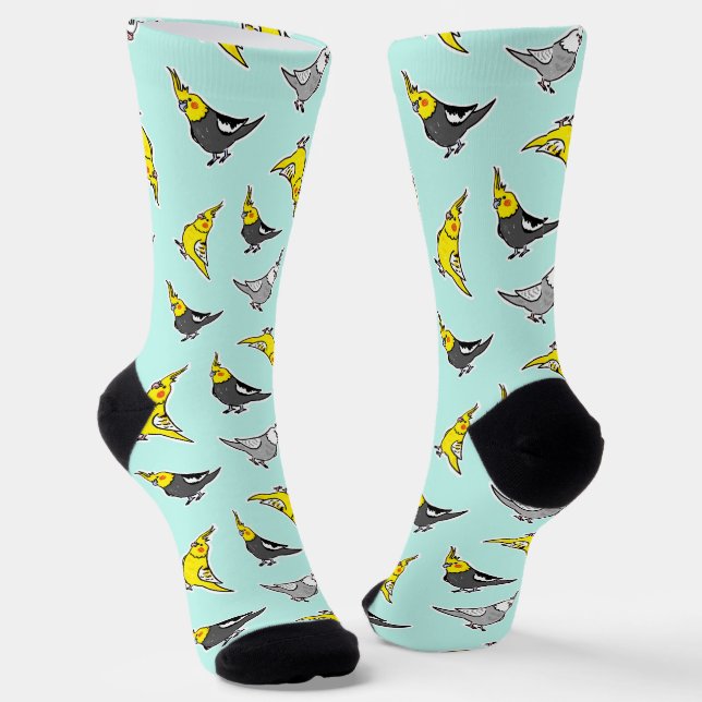 Calcetines Patrón Cockatiel personalizado (Angular)