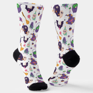 Calcetines Patrón Colorido de Halloween