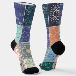 Calcetines Patrón Colorido de Moda 