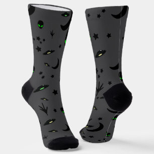 Calcetines Patrón con tema de alienígenas