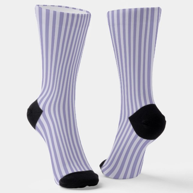 Calcetines Patrón continuo de rayas moradas (Angular)