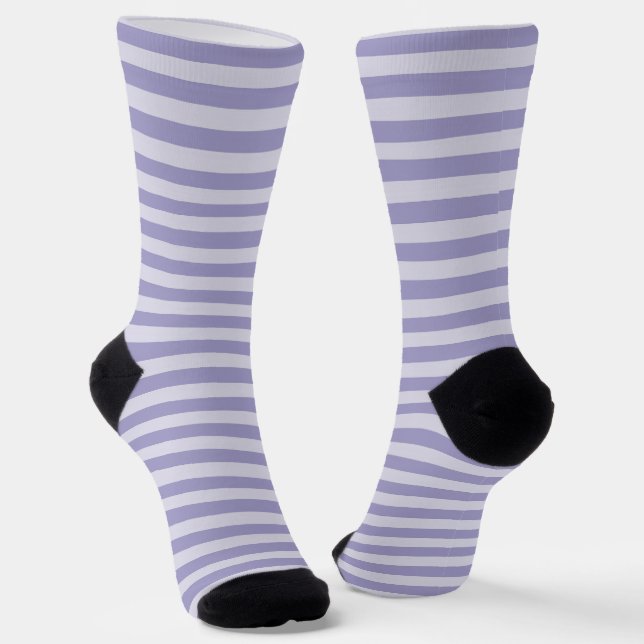 Calcetines Patrón continuo de rayas moradas (Angular)