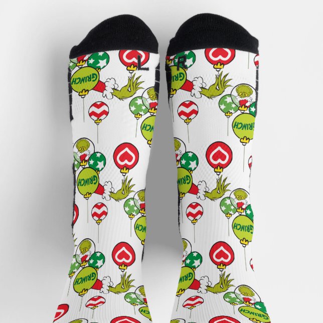 Calcetines Patrón de Adorno de Grinch (Arriba)