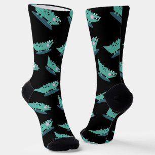 Calcetines Patrón de animal salvaje de caimán lindo