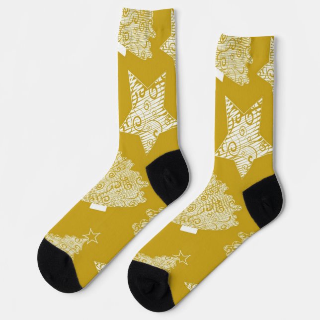Calcetines Patrón de año nuevo (Izquierda)