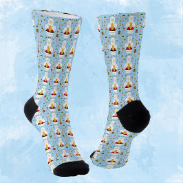 Calcetines Patrón de apicultor de Navidad alegre