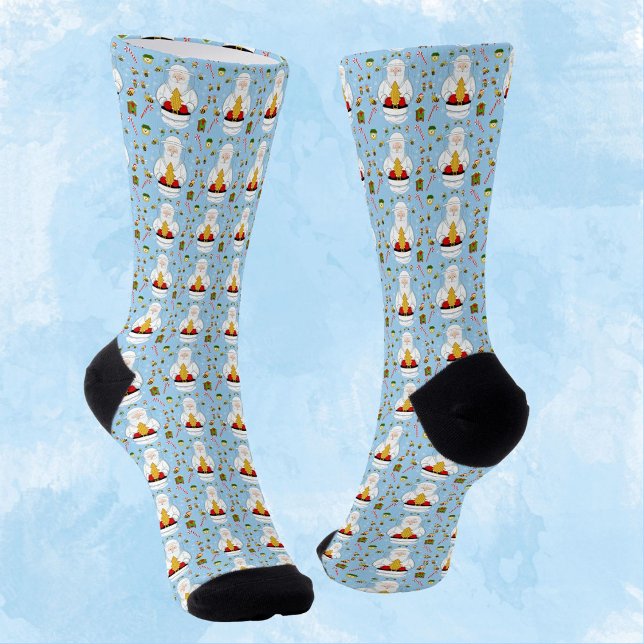 Calcetines Patrón de apicultor de Navidad alegre (Subido por el creador)