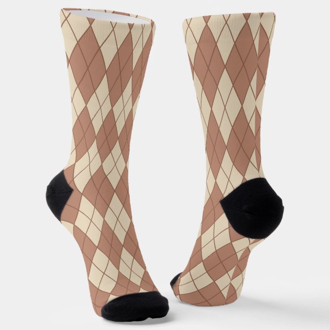 Calcetines Patrón de Argyle marrón de Guay (Angular)