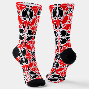 Calcetines Patrón de arte tribal maorí tradicional vintage