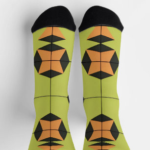 Calcetines Patrón de Baldosas Geométricas con Colores Brillan