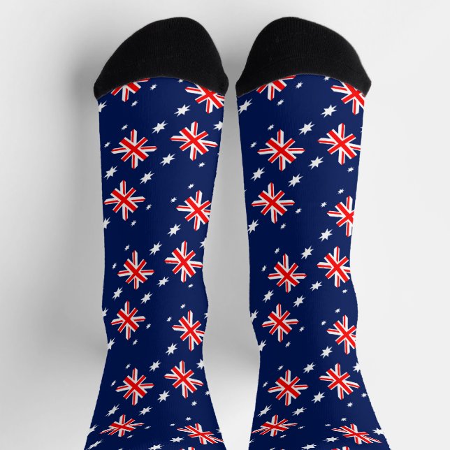 Calcetines Patrón de bandera de Australia (Arriba)