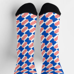 Calcetines Patrón de bandera de Croacia