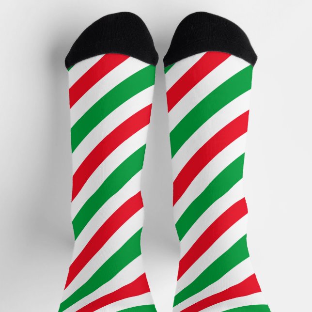 Calcetines Patrón de bandera de Italia (Arriba)