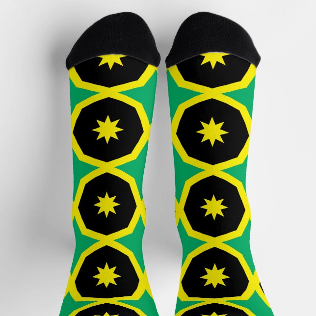 Calcetines Patrón de bandera de Jamaica (Arriba)