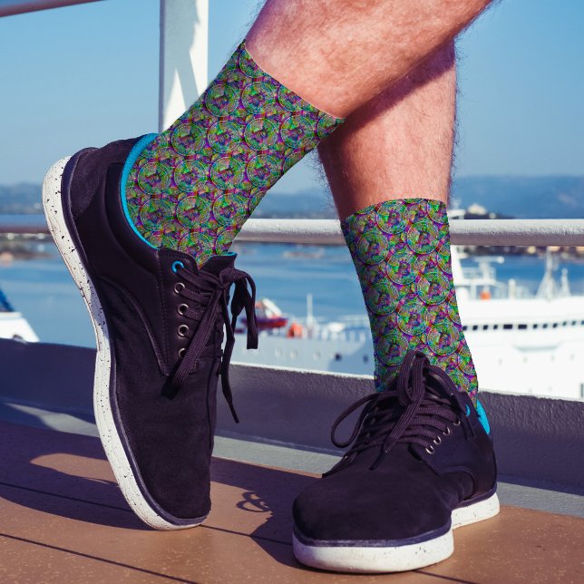 Calcetines Patrón de Bitcoin Holográfico Crypto Money Guay Ge (Subido por el creador)