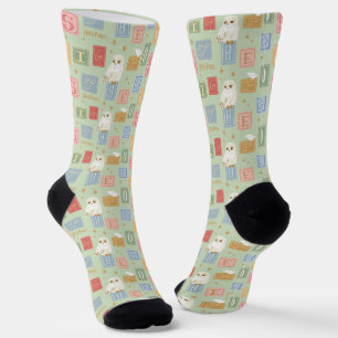 Calcetines Patrón de bloque de letras de Hedwig Post