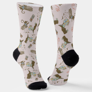 Calcetines Patrón de Bola de Cristal de la Bruja Malvada del 
