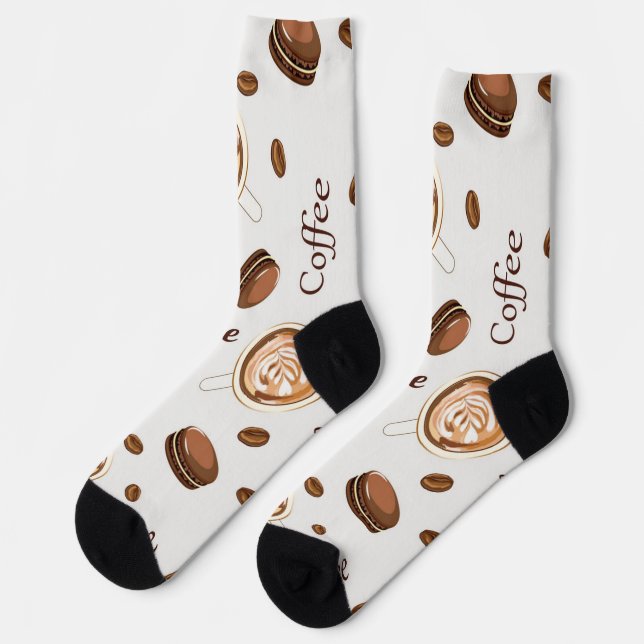 Calcetines Patrón de café (Izquierda)