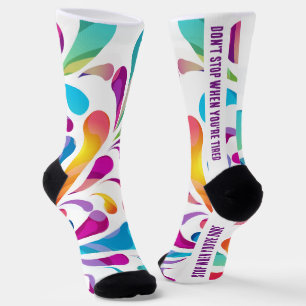 Calcetines Patrón de caída colorido   presupuesto de motivaci