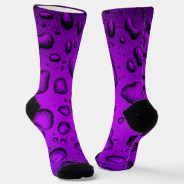 Calcetines Patrón de caídas de agua Guay Grainy Purple