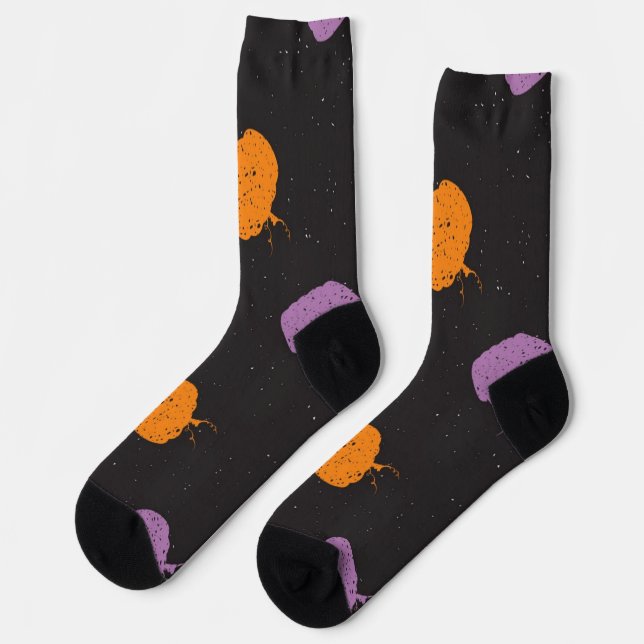 Calcetines Patrón de calabaza (Izquierda)
