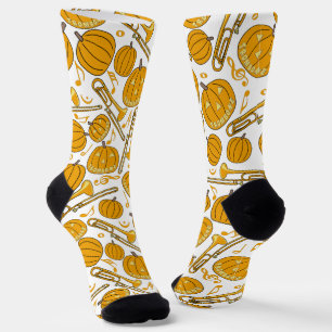 Calcetines Patrón de calabaza de Halloween para trombones más