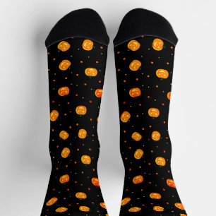 Calcetines Patrón de calabazas Jack-o'-Lantern Feliz Hallowee