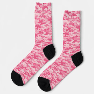 Calcetines Patrón de camuflaje femenino rosa