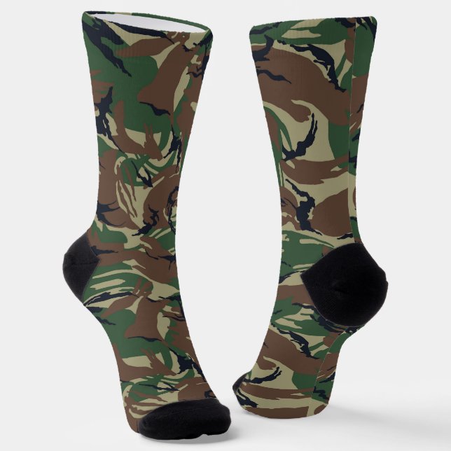 Calcetines Patrón de camuflaje forestal británico 95 (Angular)
