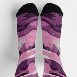 Calcetines Patrón de camuflaje rosa