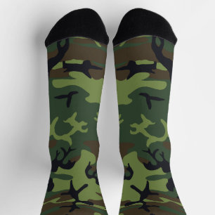 Calcetines Patrón de camuflaje verde, patrón militar, ejércit