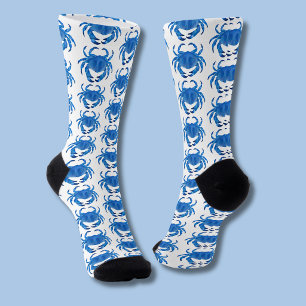 Calcetines Patrón de cangrejo azul