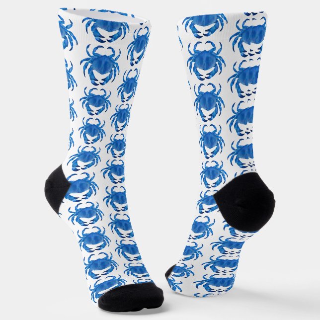 Calcetines Patrón de cangrejo azul (Angular)