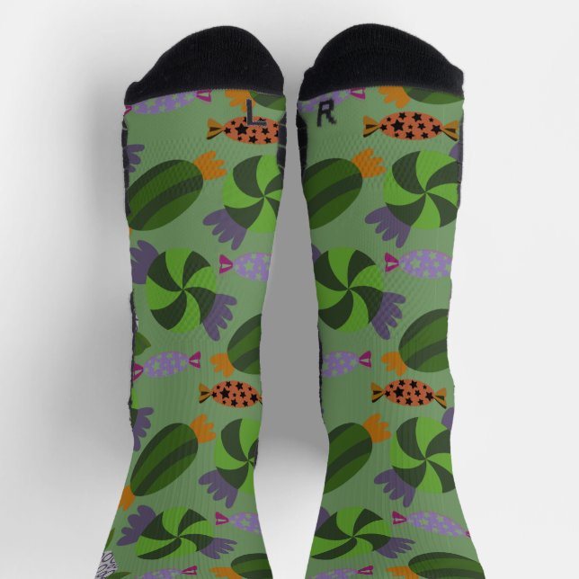 Calcetines Patrón de caramelos | Patrón de las lolias | lango (Arriba)