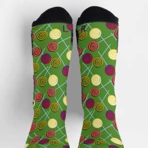 Calcetines Patrón de caramelos Patrón de las lolias lolli