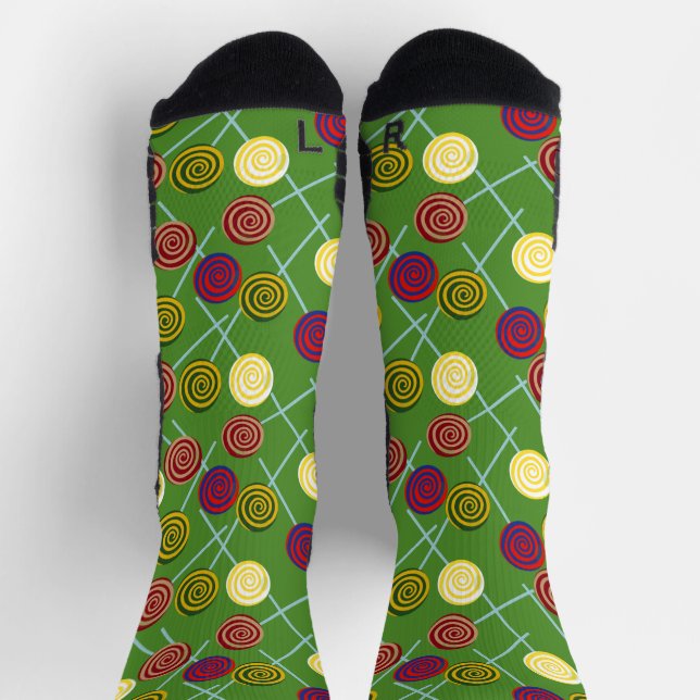 Calcetines Patrón de caramelos | Patrón de las lolias | lolli (Arriba)