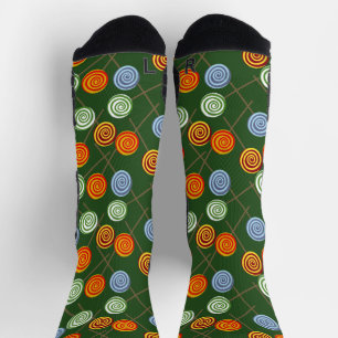 Calcetines Patrón de caramelos   Patrón de las lolias   lolli