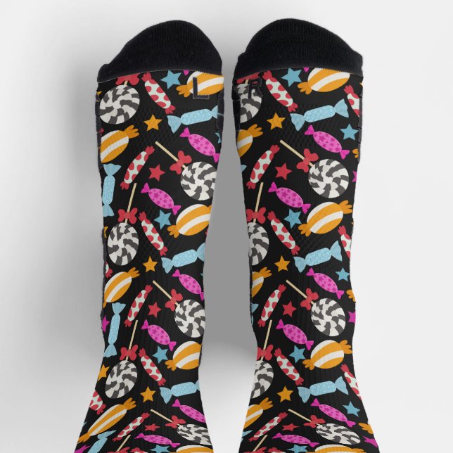 Calcetines Patrón de caramelos | Patrón de las lolias | lolli (Arriba)