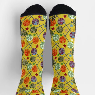 Calcetines Patrón de caramelos Patrón de las lolias nota