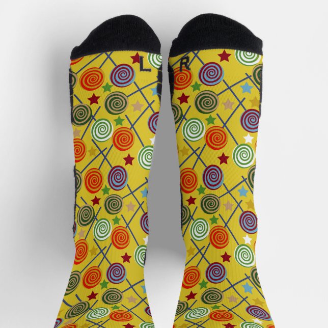 Calcetines Patrón de caramelos | Patrón de las lolias | nota  (Arriba)