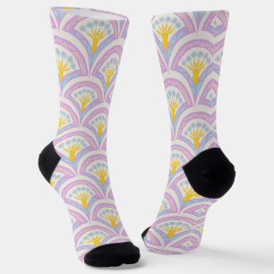 Calcetines Patrón de cáscara de color pastel